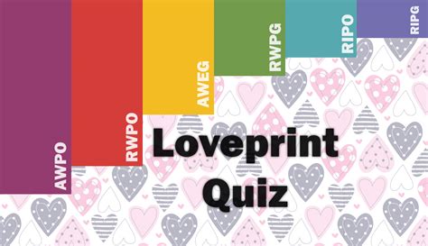 loveprint quiz.